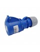Presa industriale volante 230V CEE 6H 2P + T 16A IP44 per esterno impermeabile blu