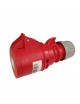 Presa industriale volante 400V CEE 6H 3P + T 16A IP44 per esterno impermeabile rosso