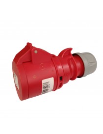 Presa industriale volante 400V CEE 6H 3P + T 16A IP44 per esterno impermeabile rosso