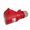 Presa industriale volante 400V CEE 6H 3P + T 16A IP44 per esterno impermeabile rosso