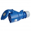 Presa industriale volante 230V CEE 6H 2P + T 32A IP44 per esterno impermeabile blu