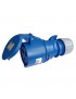 Presa industriale volante 230V CEE 6H 2P + T 32A IP44 per esterno impermeabile blu