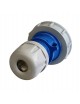 Spina industriale volante 230V CEE 6H 2P + T 16A IP67 per esterno impermeabile blu