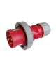 Spina industriale volante 400V CEE 6H 3P + T 16A IP67 per esterno impermeabile rosso