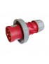 Spina industriale volante 400V CEE 6H 3P + T 16A IP67 per esterno impermeabile rosso