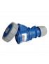 Presa industriale volante 230V CEE 6H 2P + T 16A IP67 per esterno impermeabile blu
