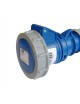 Presa industriale volante 230V CEE 6H 2P + T 16A IP67 per esterno impermeabile blu