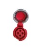 Presa industriale volante 400V CEE 6H 3P + T 16A IP67 per esterno impermeabile rosso