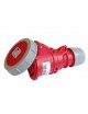Presa industriale volante 400V CEE 6H 3P + T 16A IP67 per esterno impermeabile rosso
