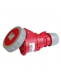 Presa industriale volante 400V CEE 6H 3P + T 16A IP67 per esterno impermeabile rosso