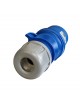 Spina industriale volante 230V CEE 6H 2P + T 32A IP44 per esterno impermeabile blu