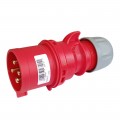 Spina industriale volante 400V CEE 6H 3P + T 32A IP44 per esterno impermeabile rosso