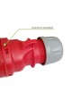 Spina industriale volante 400V CEE 6H 3P + T 32A IP44 per esterno impermeabile rosso
