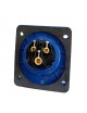 Presa industriale CEE 2P + T 16A 230V IP44 da incasso inclinato 10° impermeabile esterno blu