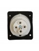 Presa industriale CEE 3P + T 16A 400V IP44 da incasso inclinato 10° impermeabile esterno rosso