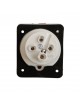 Presa industriale CEE 3P + T 32A 400V IP44 da incasso inclinato 10° impermeabile esterno rosso