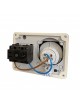 Presa CEE industriale interbloccato 2P + T 16A 230V 6H IP44 con interruttore AC 23A 10KA da incasso impermeabile blu