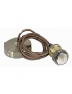 Portalampada E27 nero bianco argento bronzo oro a sospensione pendente con cavo moderno