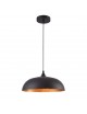 Lampadario a sospensione industriale a campana 45cm in metallo con attacco E27 vintage per salotto cucina bianco nero