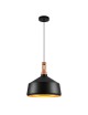 Lampadario a sospensione industriale a cupola campana nero bianco in metallo con attacco E27 per cucina salotto