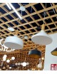 Lampadario a sospensione industriale a cupola campana nero bianco in metallo con attacco E27 per cucina salotto