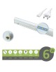 Barra led T5 6w 45cm sottopensile 220V lampada cucina con interruttore collegabile in serie luce naturale calda
