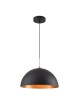 Lampadario industriale sospeso a campana in metallo con attacco E27 vintage per salotto cucina nero bianco