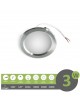 Faretto led luce cappa cucina 3W 220V da incasso argento alluminio spazzolato slim per mobili