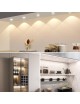 Faretto led luce cappa cucina 3W 220V da incasso argento alluminio spazzolato slim per mobili