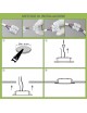 Faretto led luce cappa cucina 3W 220V da incasso argento alluminio spazzolato slim per mobili