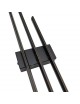 Applique led 23W nero 3 stecche bastoni lineare design moderno luce naturale calda a parete
