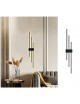 Applique led 23W nero 3 stecche bastoni lineare design moderno luce naturale calda a parete