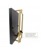 Applique da parete rettangolare nero oro per lampadina attacco E27 design vintage retrò