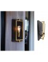 Applique da parete rettangolare nero oro per lampadina attacco E27 design vintage retrò