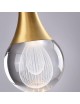 Lampadario applique a sospensione led goccia oro da comodino lampada per camera da letto luce bianca naturale calda
