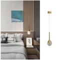 Lampadario applique a sospensione led goccia oro da comodino lampada per camera da letto luce bianca naturale calda