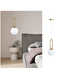 Lampadario applique a sospensione oro con sfera in vetro attacco G9 da comodino lampada per camera da letto
