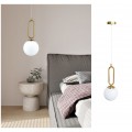 Lampadario applique a sospensione oro con sfera in vetro attacco G9 da comodino lampada per camera da letto