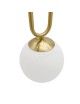 Lampadario applique a sospensione oro con sfera in vetro attacco G9 da comodino lampada per camera da letto