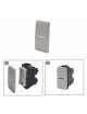 Interruttore deviatore pulsante assiale nero silver tech bianco compatibile con bticino living light / international / air