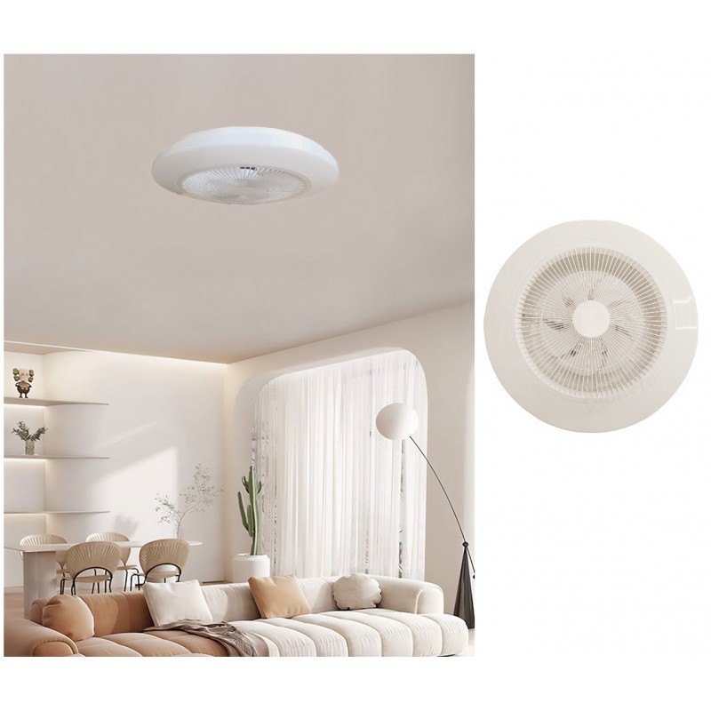 Lampadario con ventilatore da soffitto plafoniera led e telecomando luce bianca naturale calda