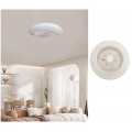 Lampadario con ventilatore da soffitto plafoniera led e telecomando luce bianca naturale calda