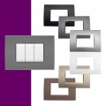 Placche compatibili con Bticino LIVING LIGHT placca 3 4 7 moduli vari colori per supporti LN4703 e N4703