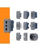 Frutti elettrici compatibili con supporti Vimar Arké grigio scuro interruttore presa pulsante schuko deviatore