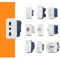 Frutti elettrici compatibili con supporti Vimar Arké bianco interruttore presa pulsante schuko deviatore