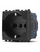 Frutti elettrici compatibili con supporti Vimar Arké nero interruttore presa pulsante schuko deviatore