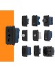 Frutti elettrici compatibili con supporti Vimar Arké nero interruttore presa pulsante schuko deviatore