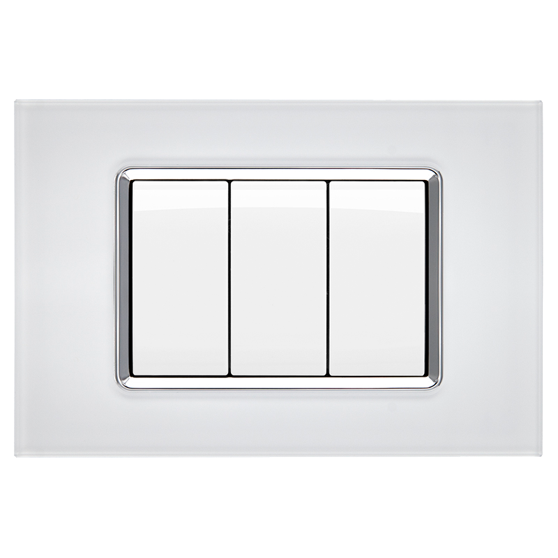 Placche Vetro compatibili per supporti Vimar Plana placca 3 4 7 moduli posti