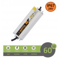 Trasformatore 24V 2.5A 60W IP67 per esterno impermeabile alimentatore stabilizzato per strip led