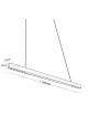 Lampadario lineare a sospensione nero led 42W orizzontale moderno interno commerciale negozio uffici banco e scrivania